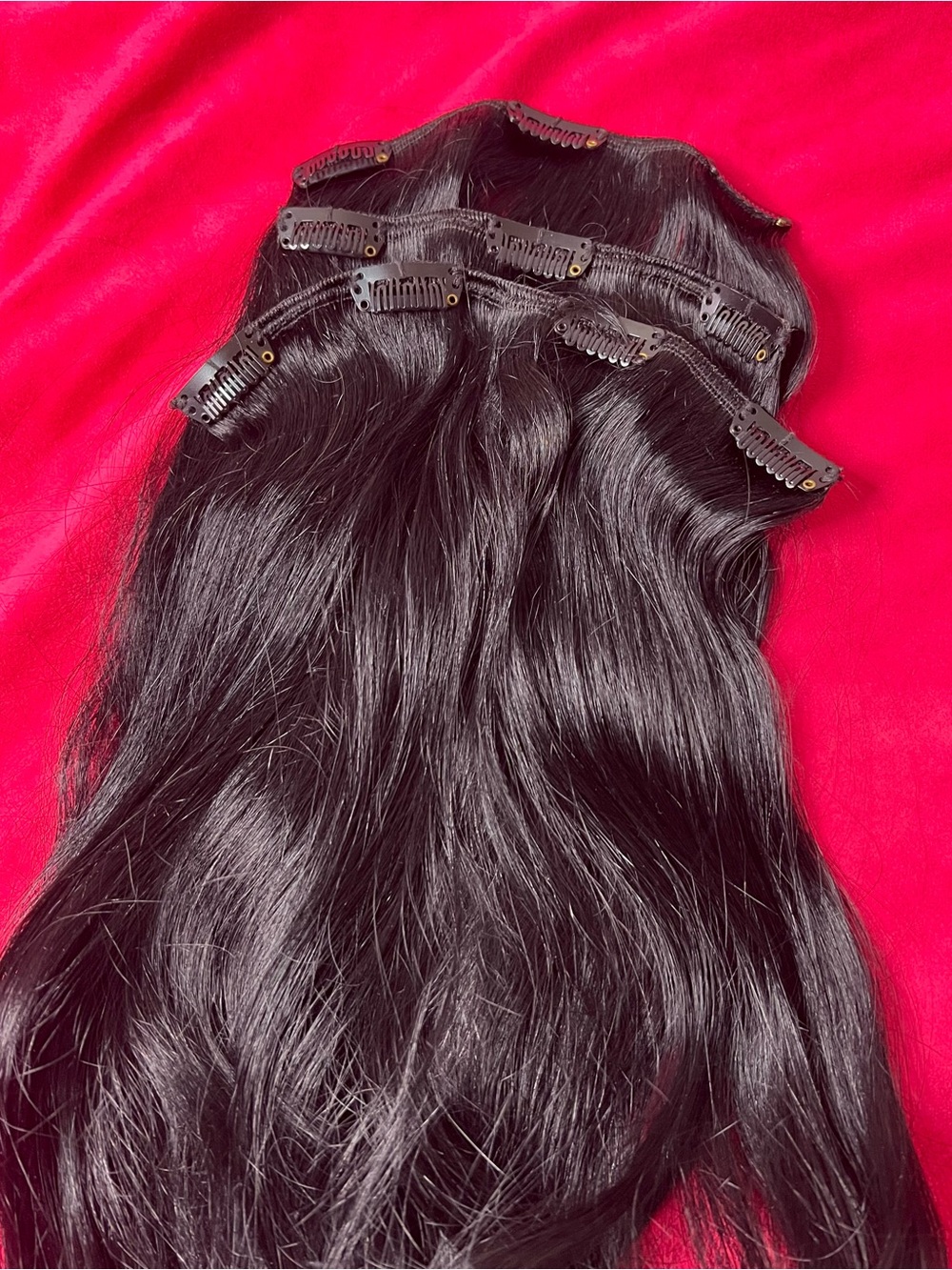 Clip-In Human Hair Extensions - Jet Black